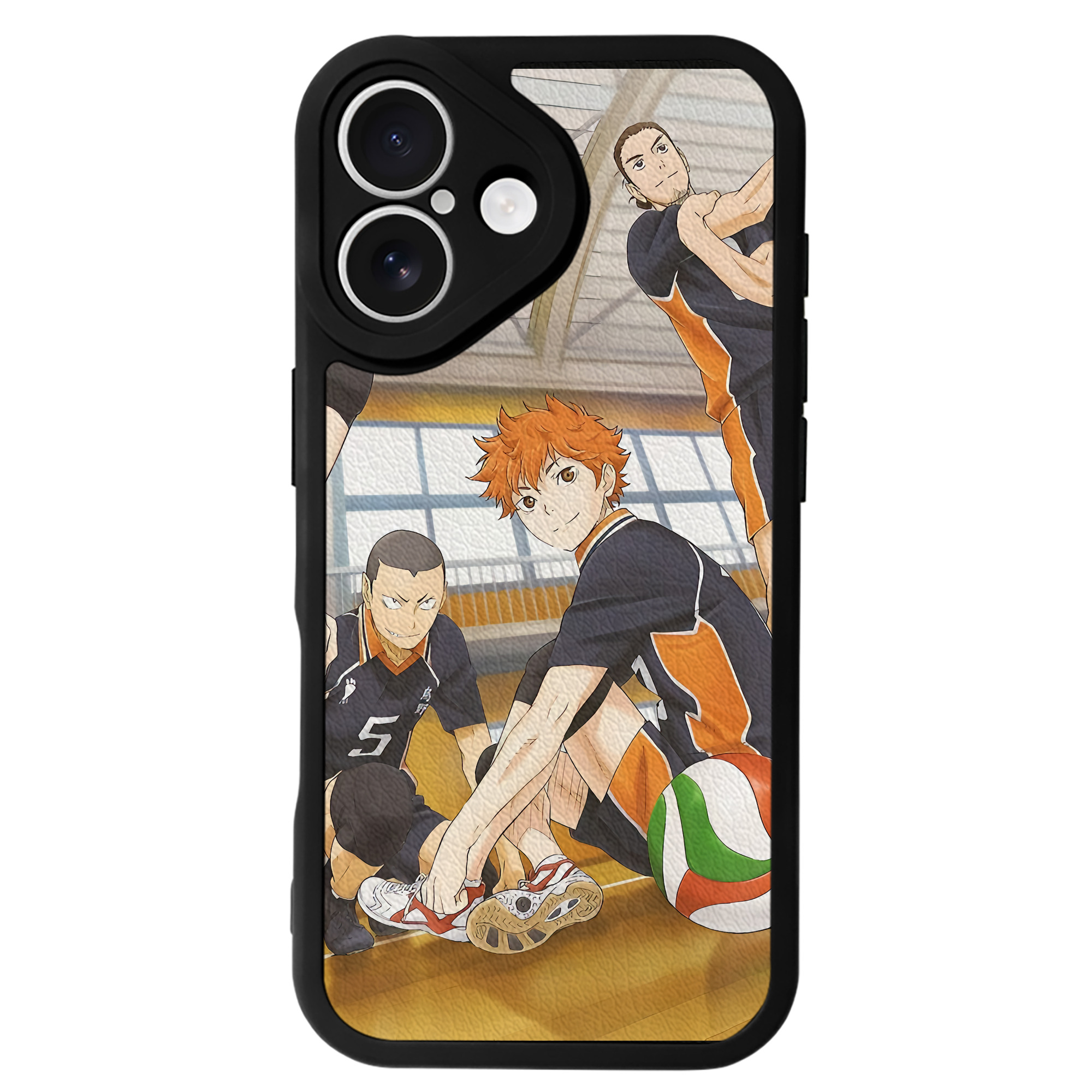 （画像用） ハイキュー!! Haikyu!! 【iPhone 16シリーズ対応】シリコンスマホケース（レザー調） 材質：シリコン